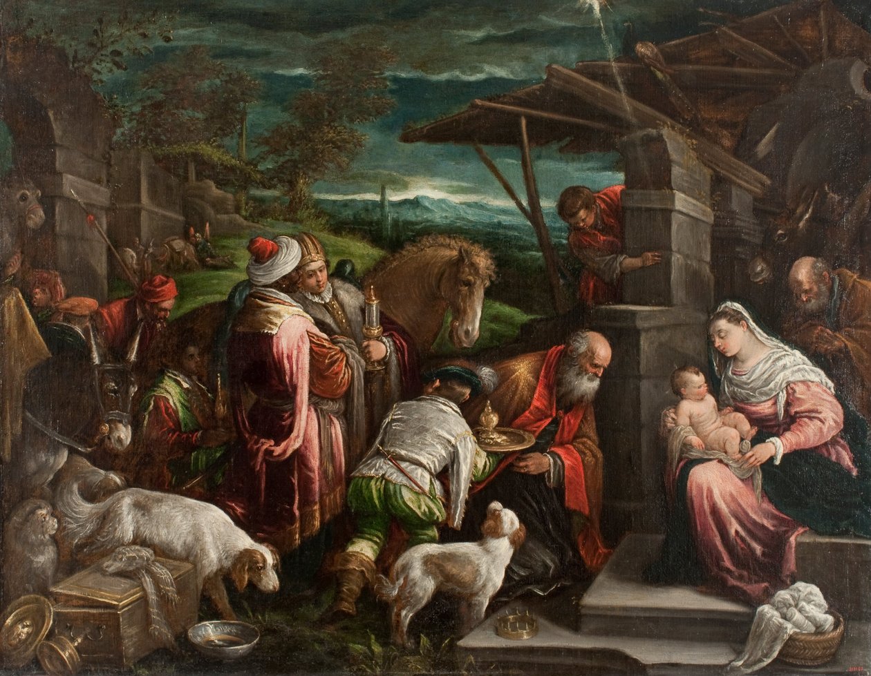 Adoracja Trzech Króli autorstwa Jacopo Bassano