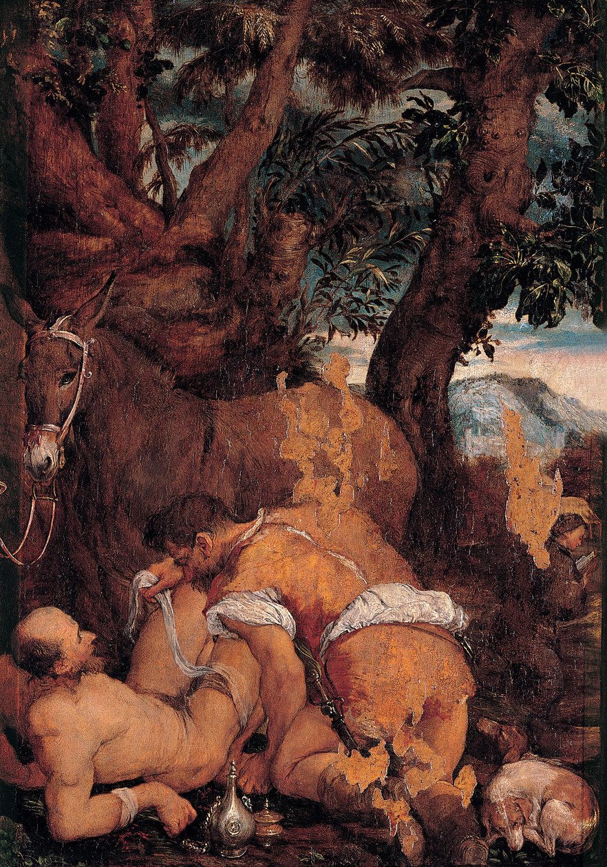 Dobry Samarytanin autorstwa Jacopo Bassano