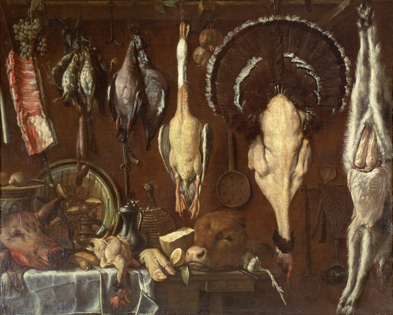 Martwa natura lady rzeźniczej, 1621 autorstwa Jacopo Chimenti Empoli