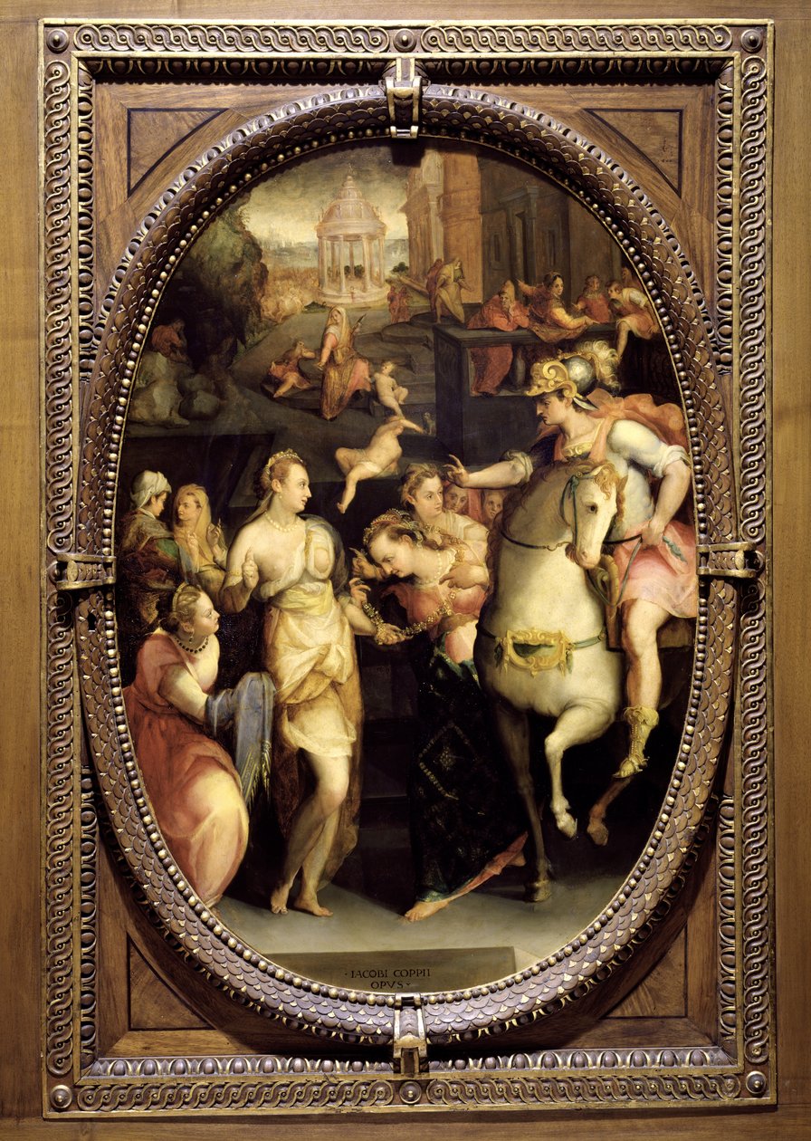 Rodzina Dariusza przed Aleksandrem Wielkim (356-323 pne) 1572 (łupek) autorstwa Jacopo Coppi