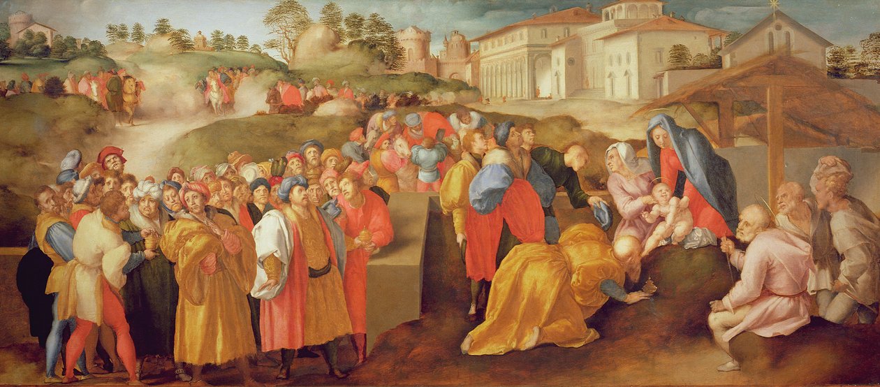 Adoracja Trzech Króli, znana jako „Objawienie Benintendi” autorstwa Jacopo Pontormo