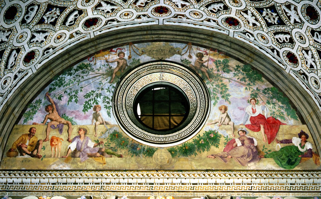 Luneta z wnętrza willi przedstawiająca Vertumnus i Pomona autorstwa Jacopo Pontormo
