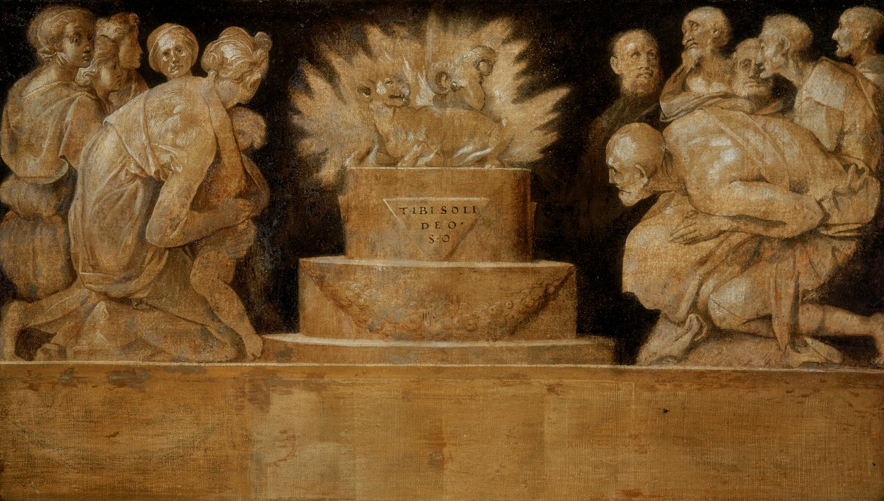 Scena poświęcenia autorstwa Jacopo Pontormo