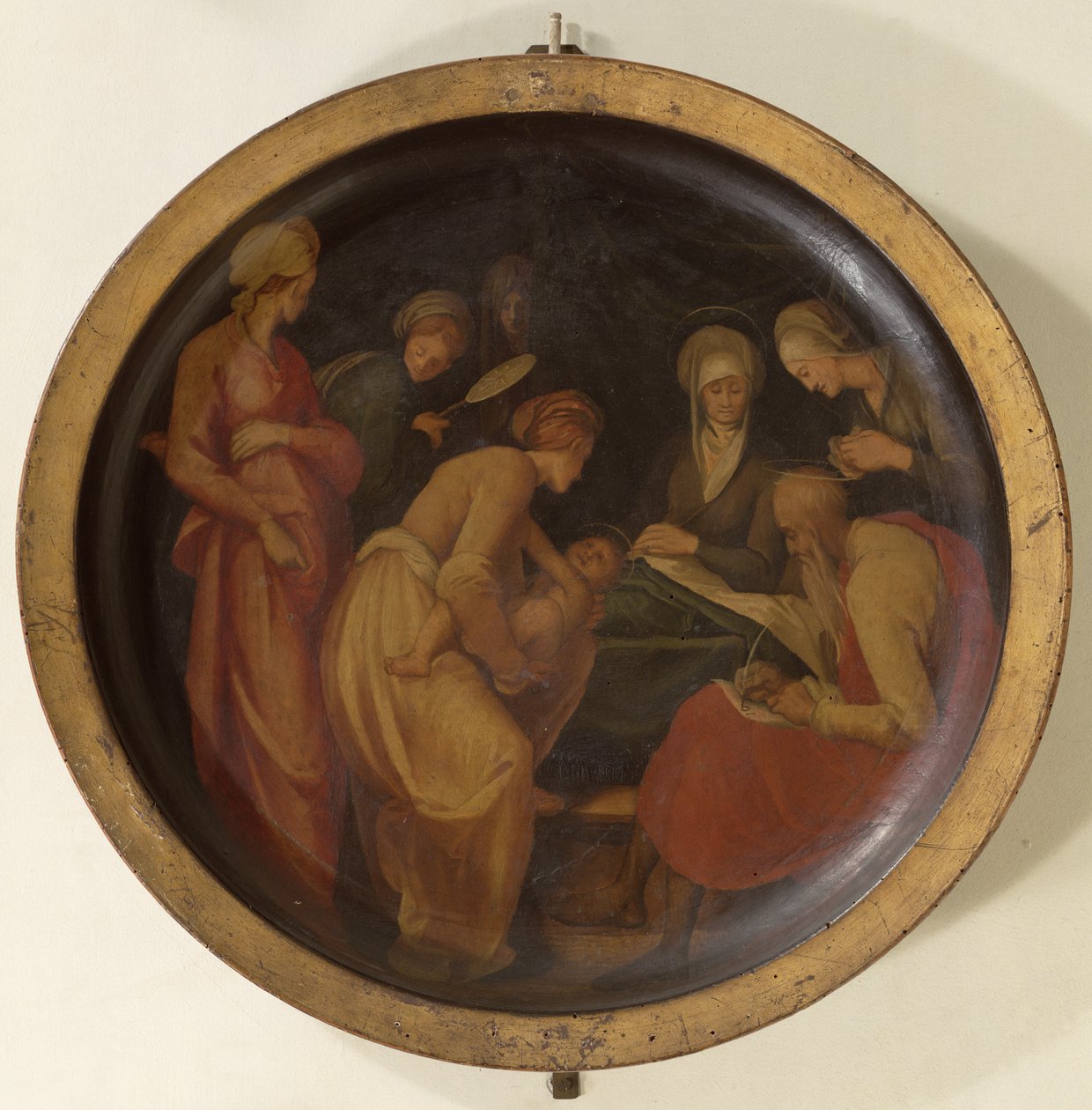 Narodziny św. Jana Chrzciciela, ok. 1526 autorstwa Jacopo Pontormo