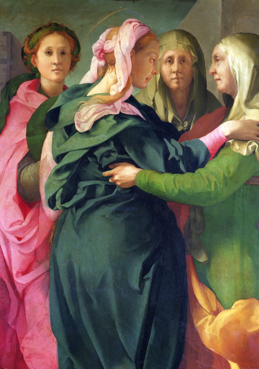 Nawiedzenie, 1528-30 fragment fresku z 60438 autorstwa Jacopo Pontormo