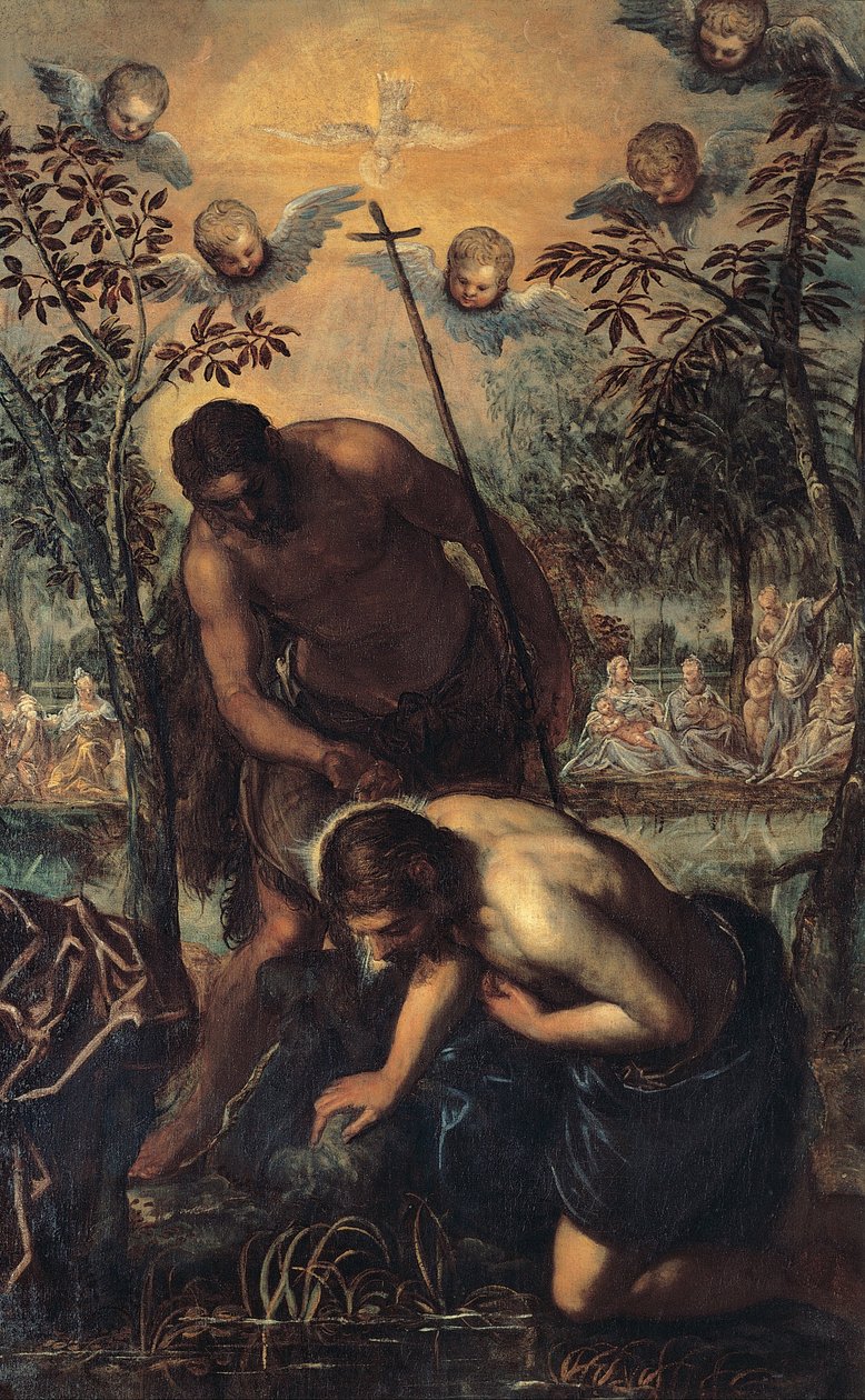 Chrzest Chrystusa autorstwa Jacopo Robusti Tintoretto