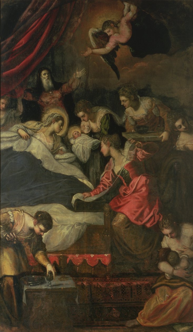 Narodziny Dziewicy autorstwa Jacopo Robusti Tintoretto