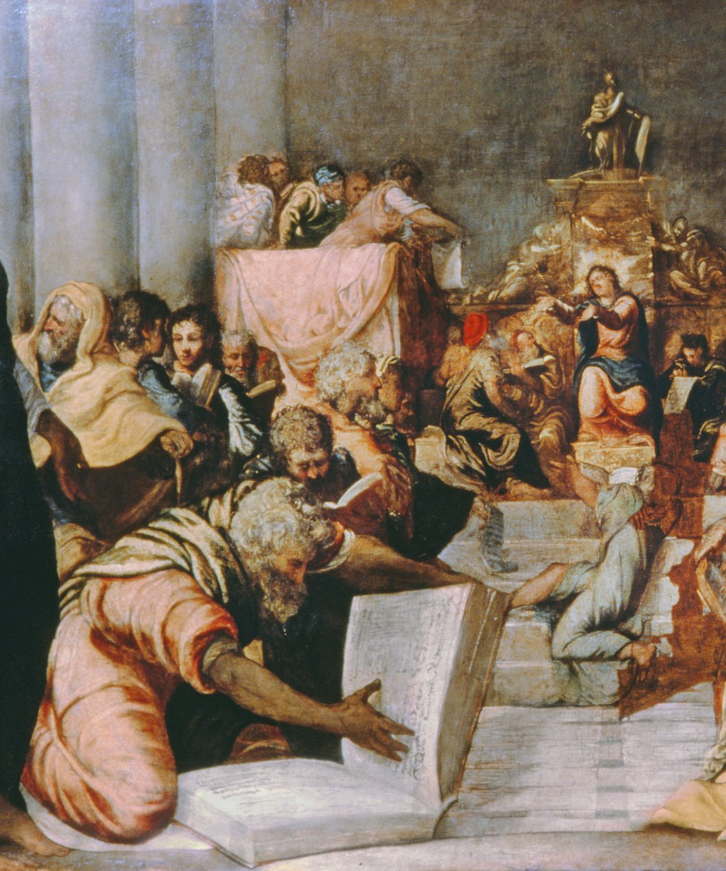 Chrystus wśród lekarzy, początek lat czterdziestych XVI wieku autorstwa Jacopo Robusti Tintoretto