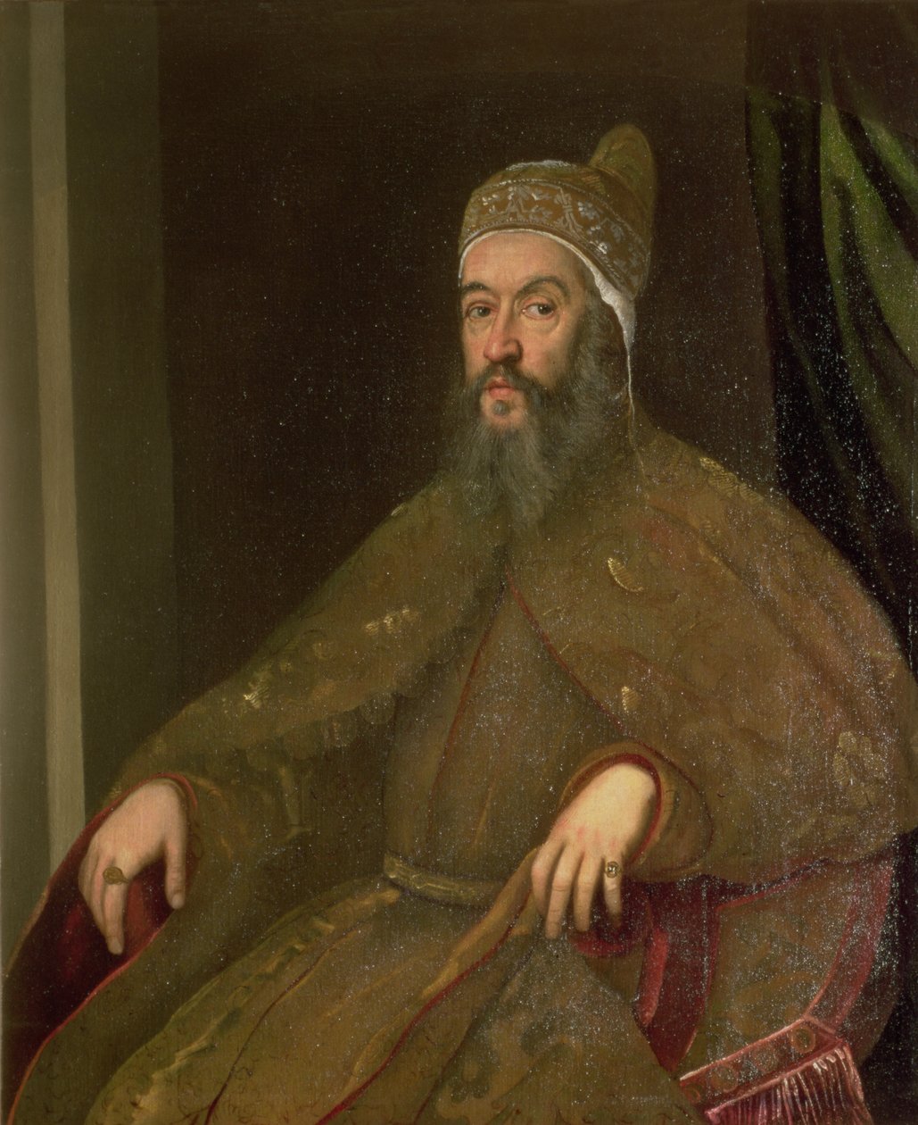 Doge Alvise Mocenigo (Doża z lat 1570-77) autorstwa Jacopo Robusti Tintoretto