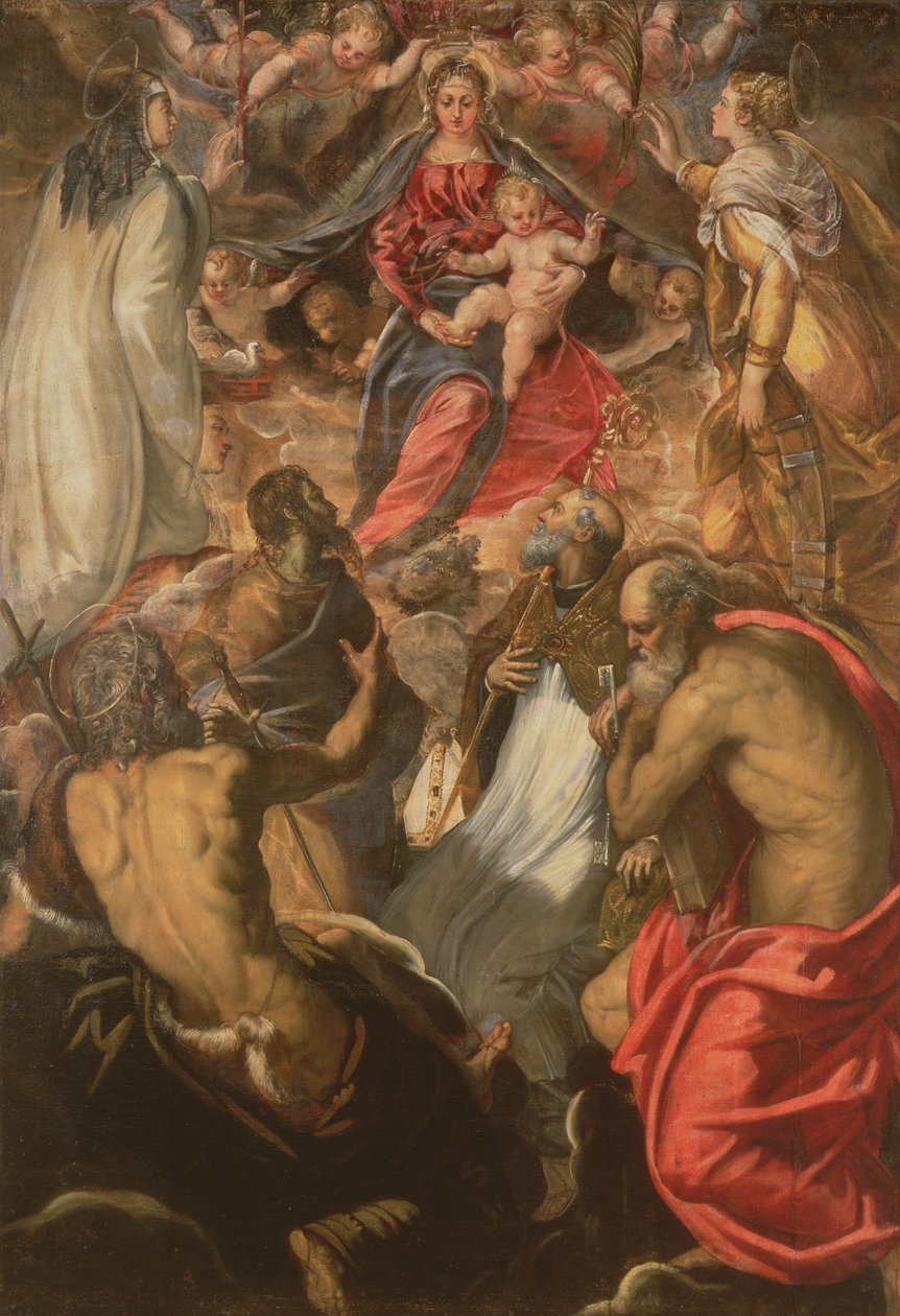 Madonna z Dzieciątkiem ze świętymi autorstwa Jacopo Robusti Tintoretto