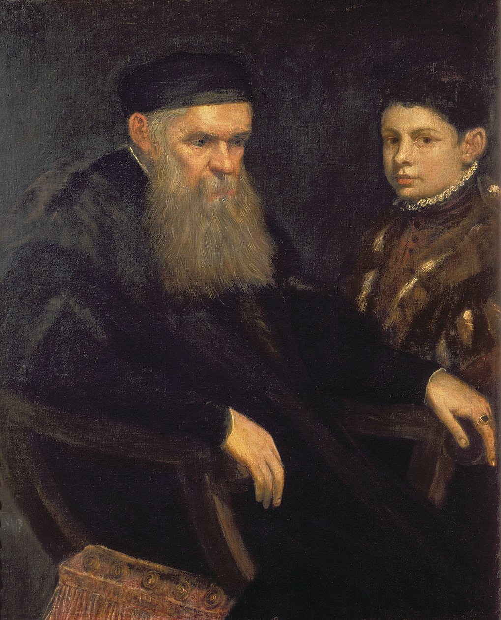 Stary człowiek i jego sługa, 1565 autorstwa Jacopo Robusti Tintoretto