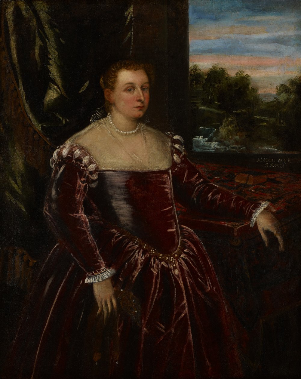 Portret Dogaressy Morosiny Morosini, 1570-80 autorstwa Jacopo Robusti Tintoretto