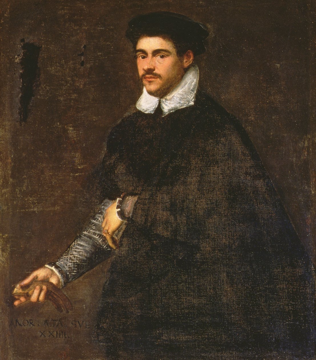 Portret młodego mężczyzny autorstwa Jacopo Robusti Tintoretto