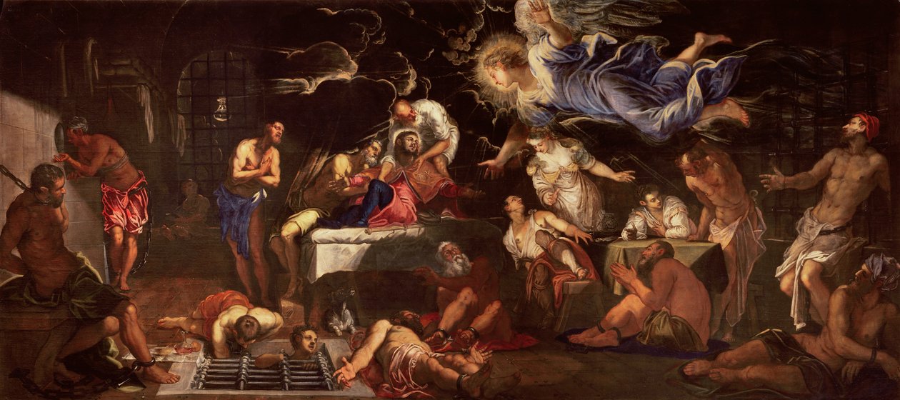 Uwięziony św. Roch, ok. 1575 autorstwa Jacopo Robusti Tintoretto