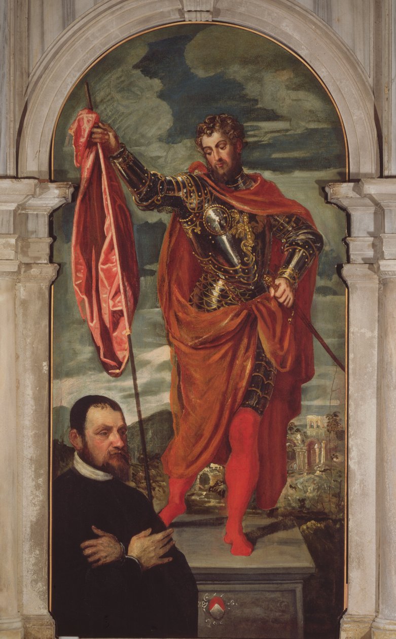 Św. Demetriusz i darczyńca z rodziny Ghisi autorstwa Jacopo Robusti Tintoretto