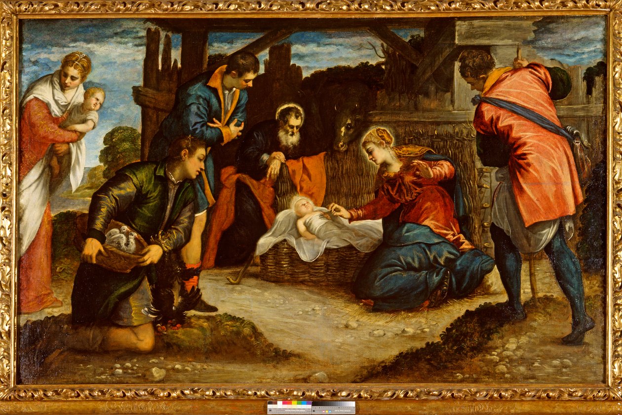 Adoracja pasterzy, lata czterdzieste XVI wieku autorstwa Jacopo Robusti Tintoretto