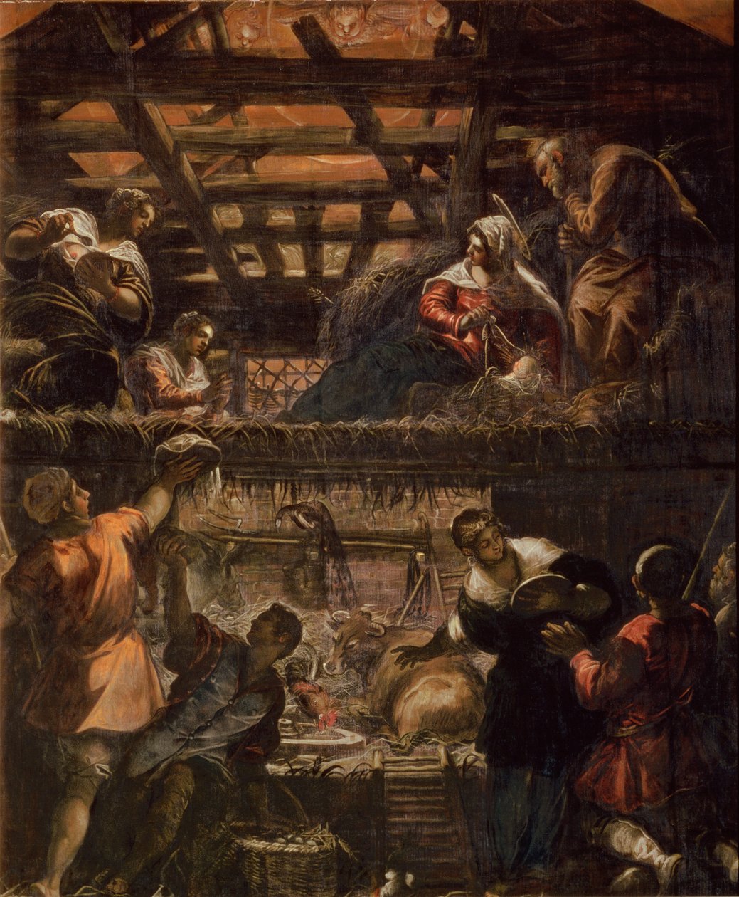 Adoracja pasterzy 1578-81 autorstwa Jacopo Robusti Tintoretto