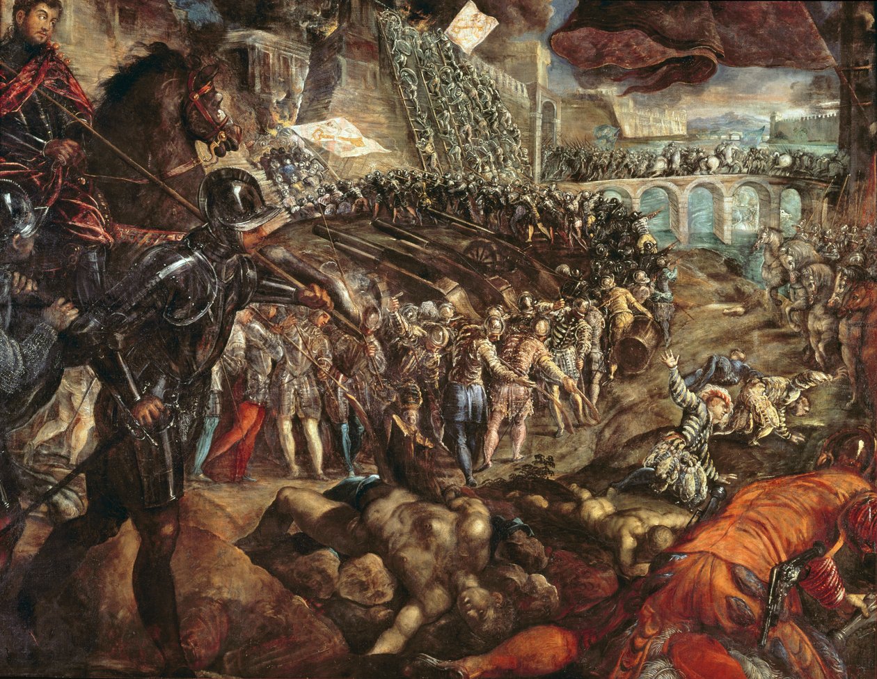 Zdobycie Parmy, ok. 1570 r. autorstwa Jacopo Robusti Tintoretto