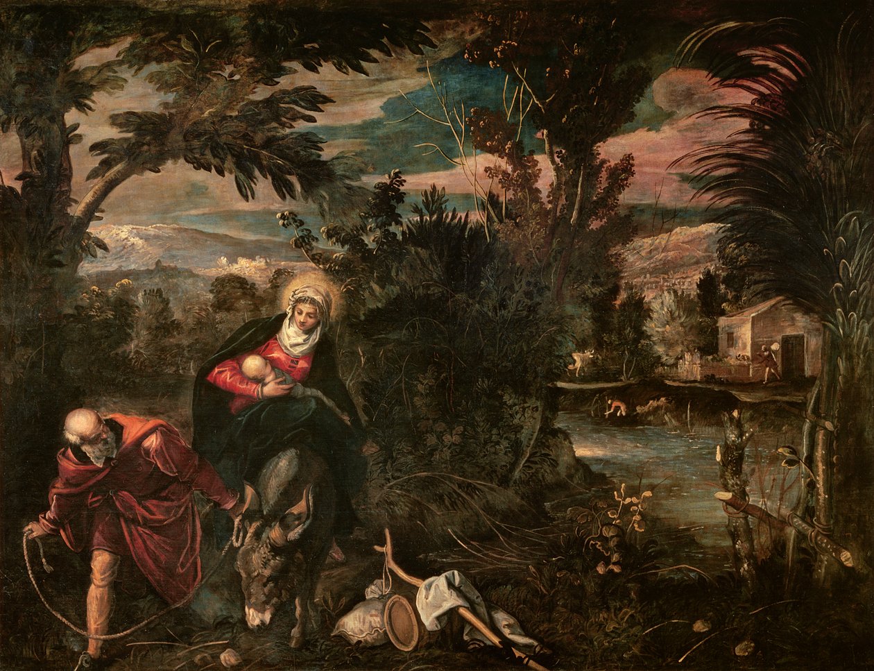 Ucieczka do Egiptu, ok. 1575-77 autorstwa Jacopo Robusti Tintoretto