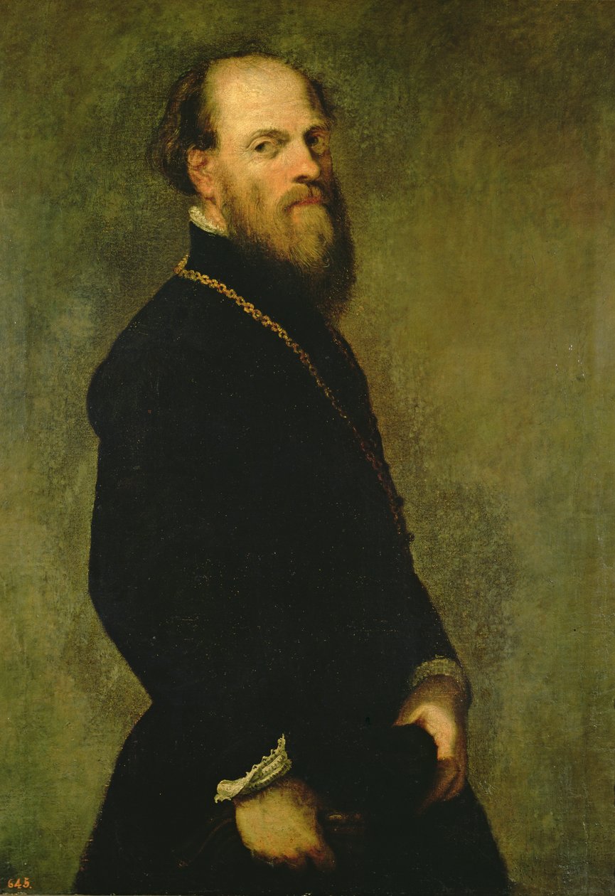 Człowiek ze złotym łańcuchem, ok.1550 autorstwa Jacopo Robusti Tintoretto