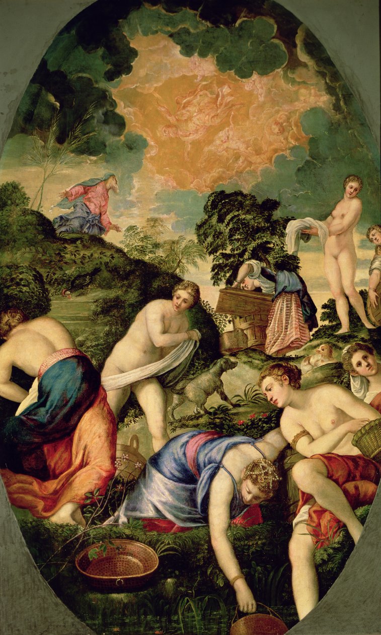 Oczyszczenie madianickich dziewic autorstwa Jacopo Robusti Tintoretto