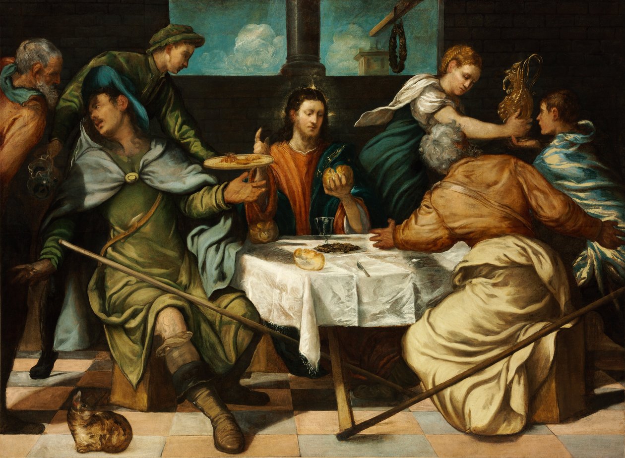 Wieczerza w Emaus autorstwa Jacopo Robusti Tintoretto