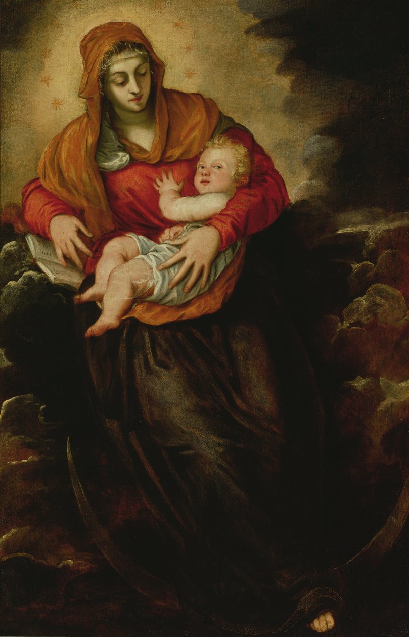 Dziewica z Dzieciątkiem, znane jako Niepokalane Poczęcie autorstwa Jacopo Robusti Tintoretto
