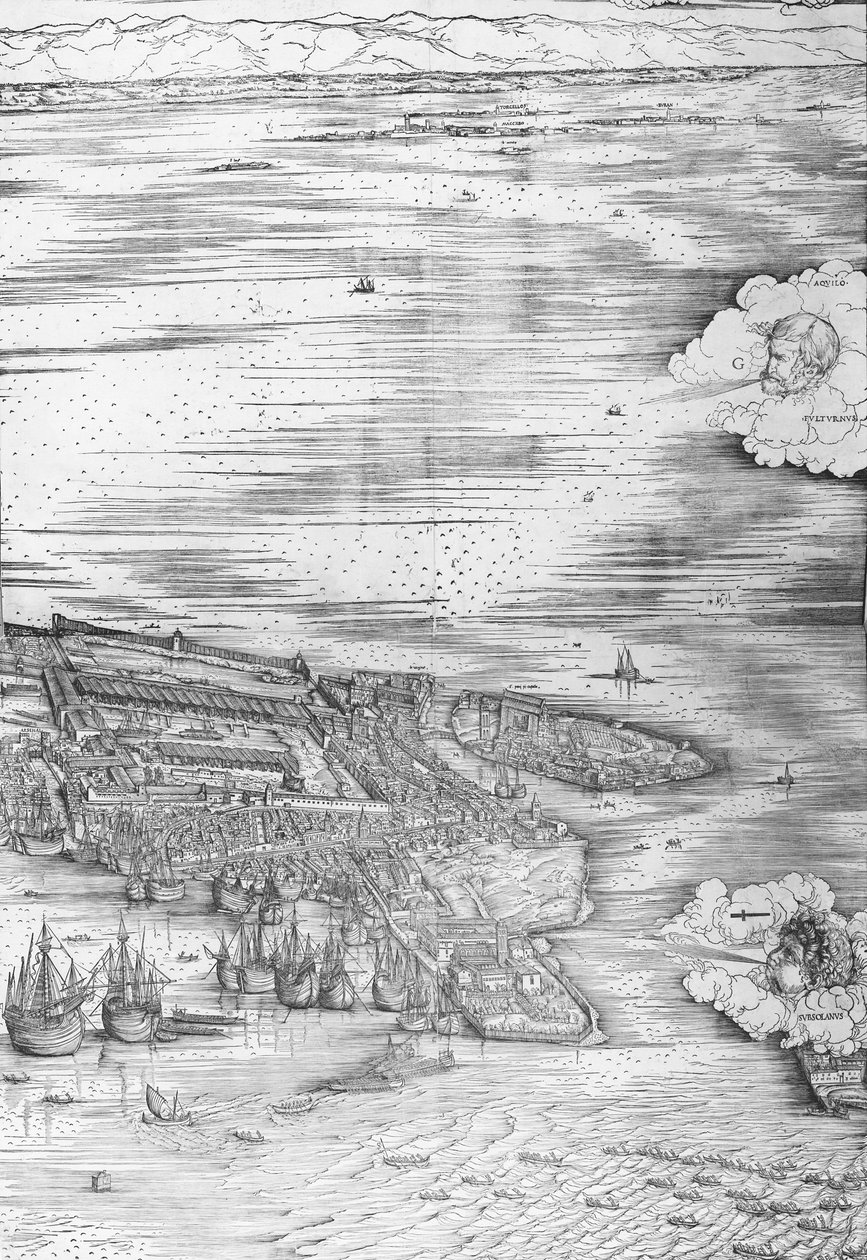 Duży plan perspektywiczny - Wenecja, ok. 1500 (prawa strona) autorstwa Jacopo de Barbari