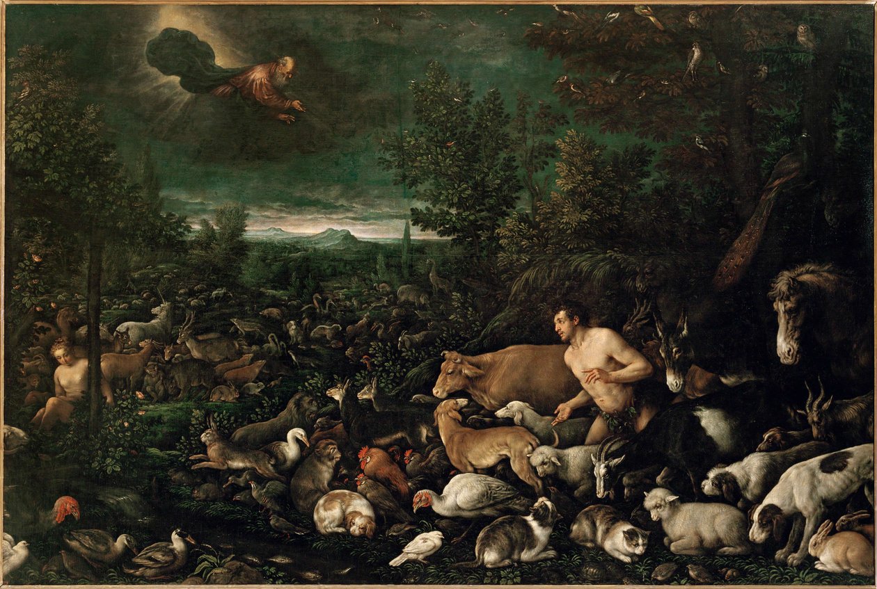 Adam zganiony (obraz na płótnie) autorstwa Jacopo (1510-92) Bassano
