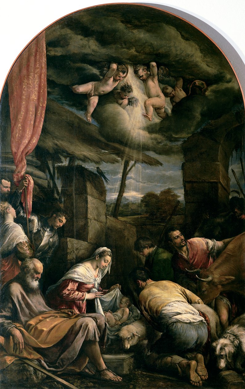 Pokłon pasterzy – Jacopo Bassano (około 1510-1592) autorstwa Jacopo (1510 92) Bassano