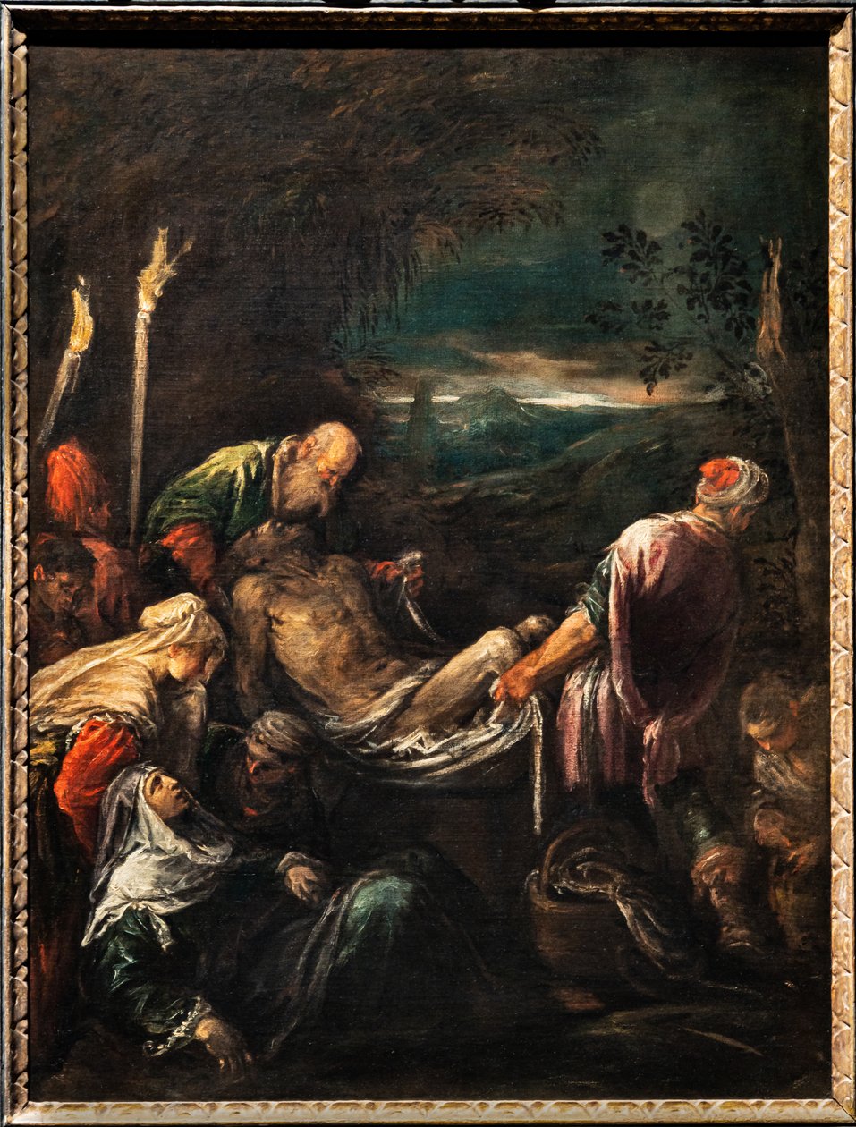 Pogrzeb ciała Chrystusa, ok. 1580 r. (olej na płótnie) autorstwa Jacopo (1510 92) Bassano