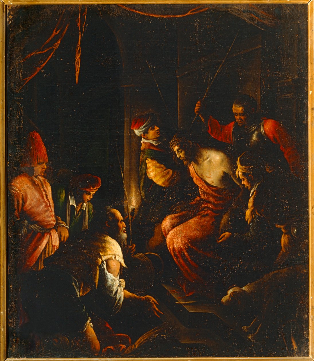 Koronowanie cierniem (obraz) autorstwa Jacopo (1510-92) Bassano