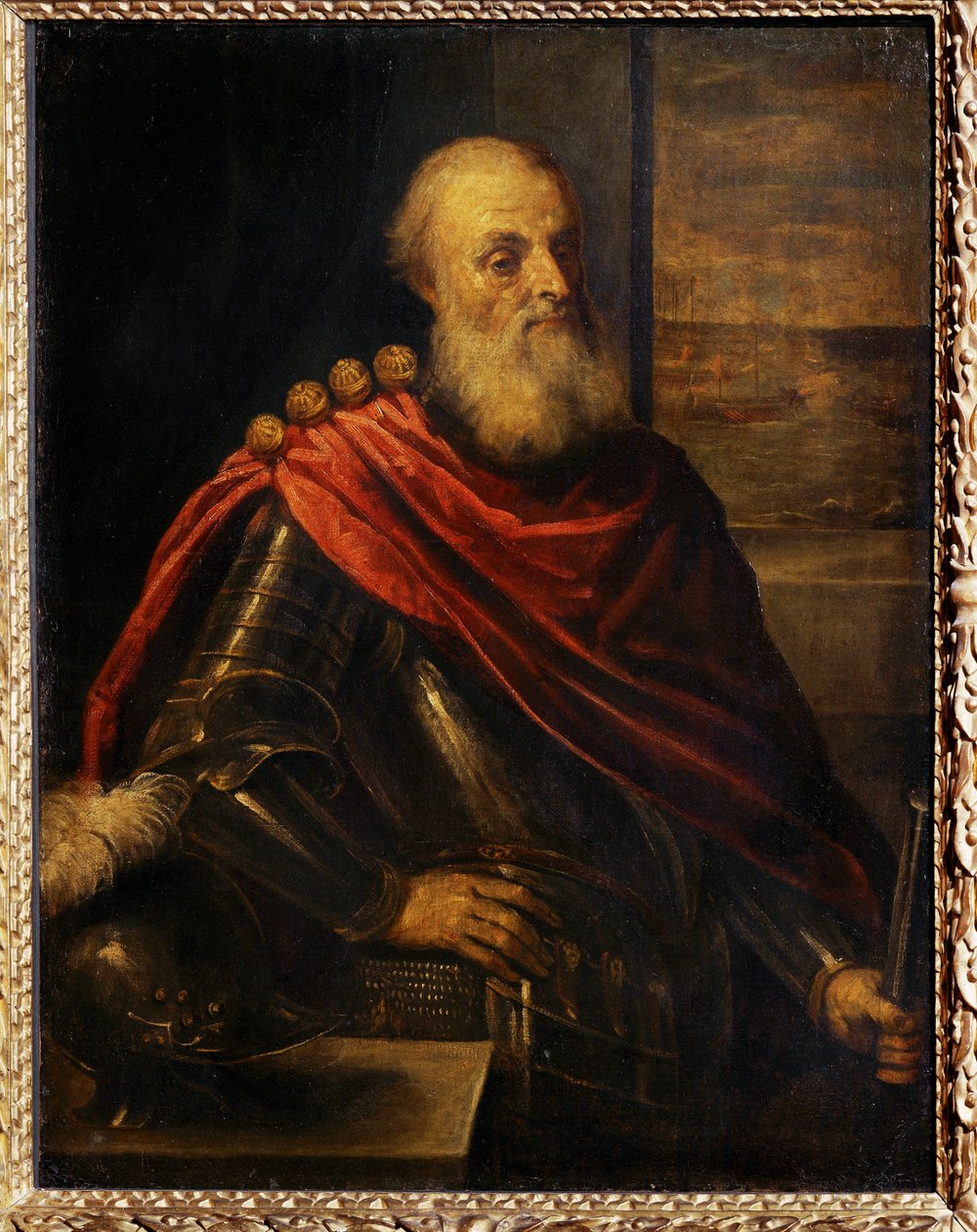 Portret Vincenzo Cappello, weneckiego admirała, znany również jako Portret Nicolo Capello, "gubernatora" galery ... autorstwa Jacopo (c.1480 1528) Palma