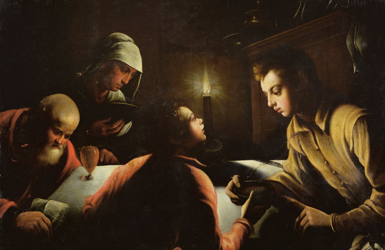 Ezaw sprzedaje swoje pierworodztwo autorstwa Jacopo 1510 92 after Bassano