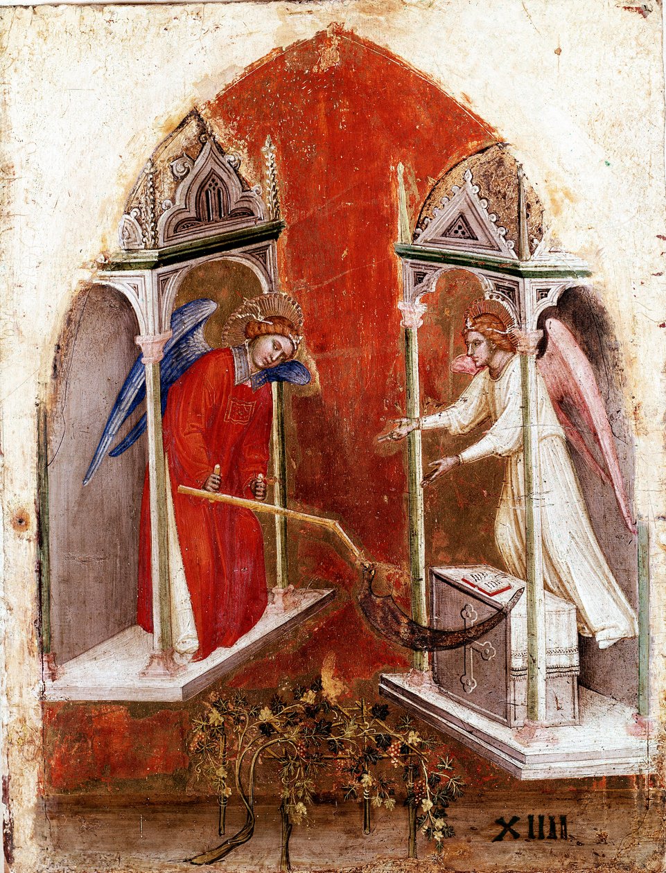 Poliptyk Apokalipsy: wewnętrzny lewy panel. Żniwa. Detrempe on wood autorstwa Jacobello Alberegno (ok. 1367-1397) 1360-1390. Gallerie dell