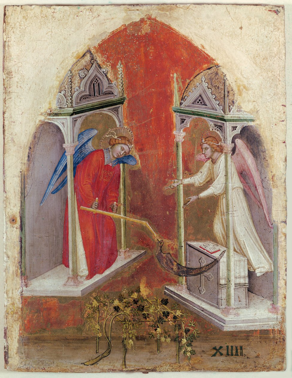 Niebiańskie żniwa (tempera na panelu) autorstwa Jacopo Alberegno