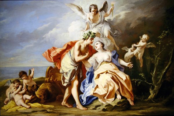 Bachus i Ariadna (olej na płótnie) autorstwa Jacopo Amigoni