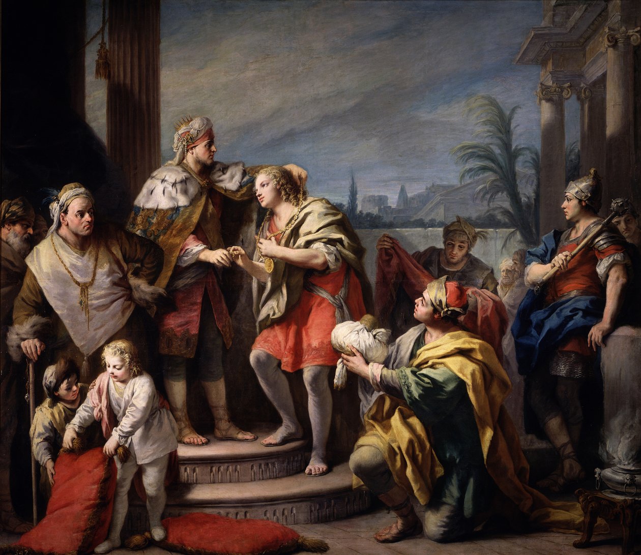 Józef przed faraonem, ok. 1749 autorstwa Jacopo Amigoni