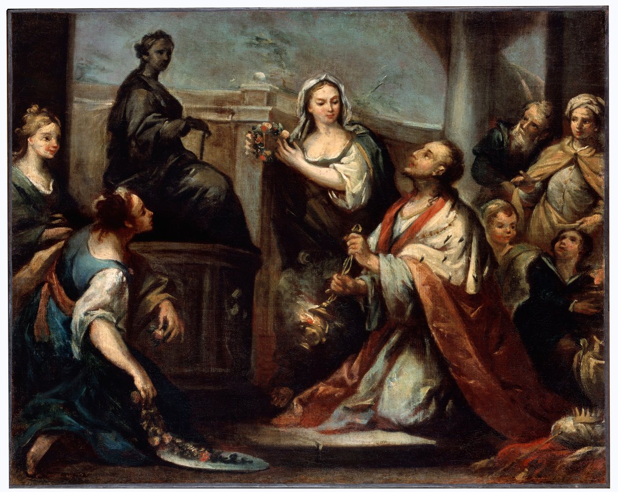 Bałwochwalstwo króla Salomona, ok. 1739 autorstwa Jacopo Amigoni