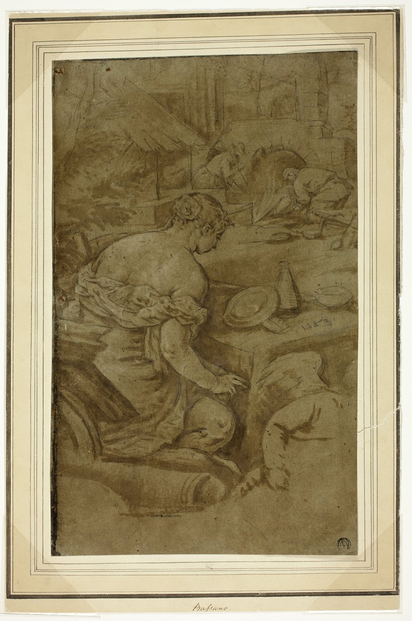 Alegoria ognia (Wenus w kuźni Wulkana) autorstwa Jacopo Bassano