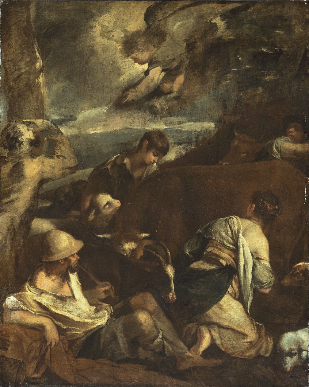 Zwiastowanie pasterzom autorstwa Jacopo Bassano