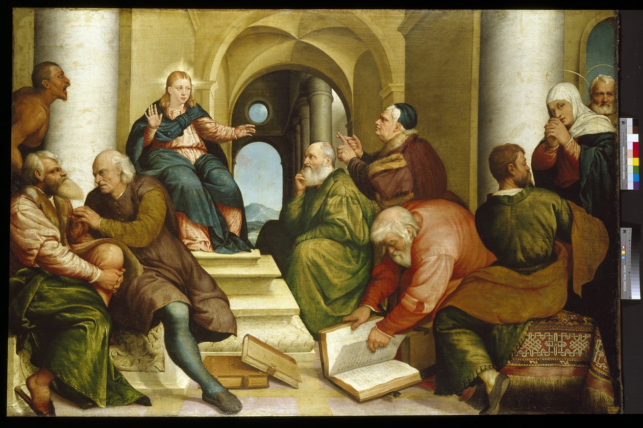 Chrystus wśród lekarzy, XVI wiek autorstwa Jacopo Bassano