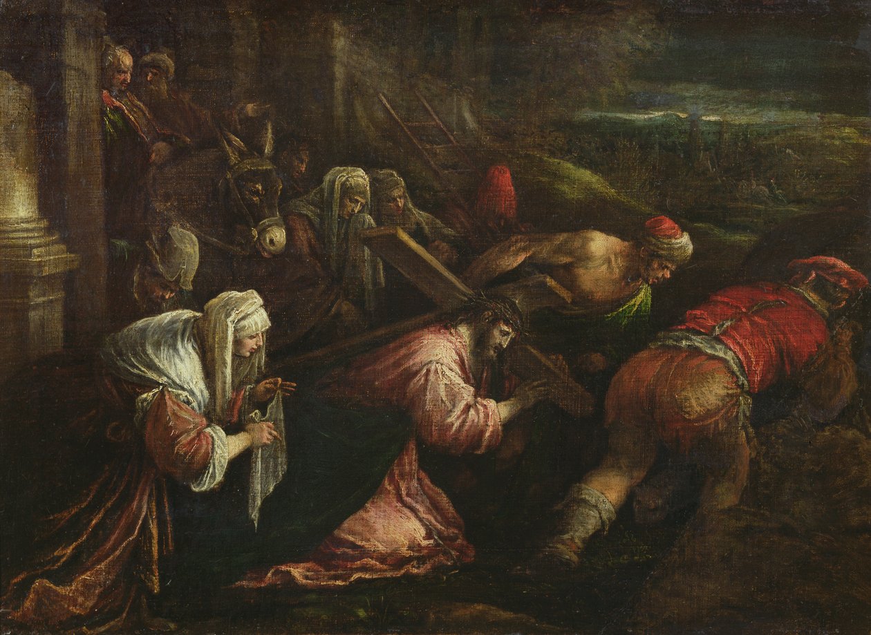 Chrystus niosący krzyż, ok. 1570-80 autorstwa Jacopo Bassano