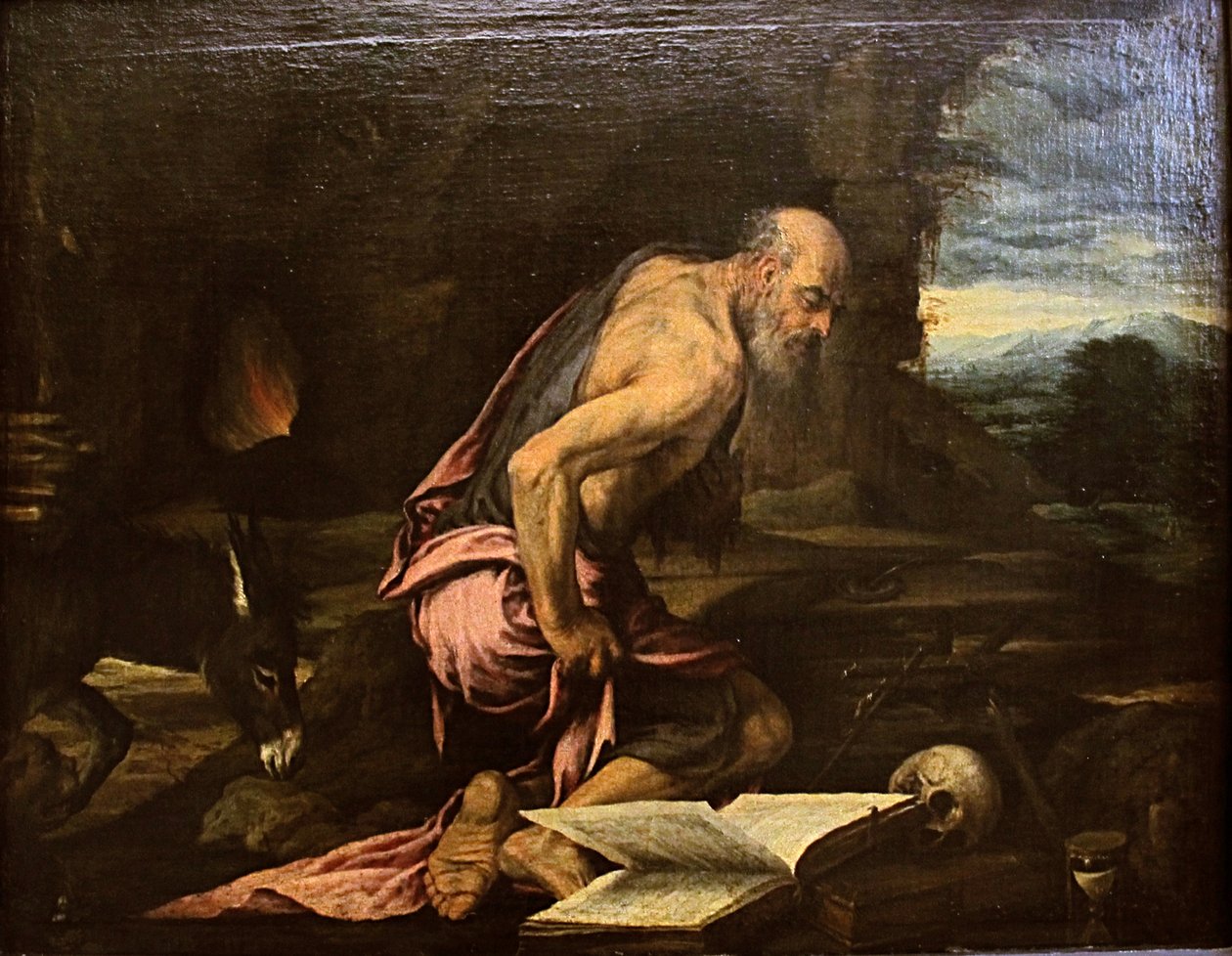 Pokutujący święty Hieronim autorstwa Jacopo Bassano