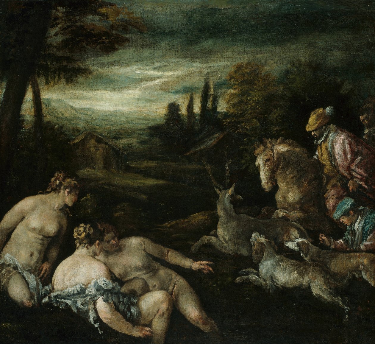 Diana i Actaeon autorstwa Jacopo Bassano