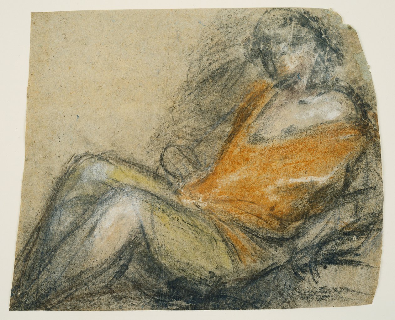 Studie einer liegenden Figur autorstwa Jacopo Bassano