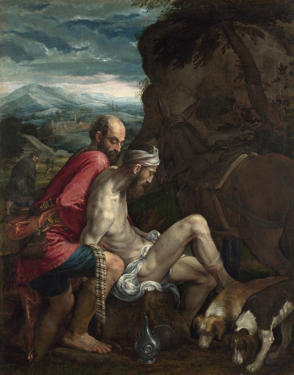Dobry Samarytanin, ok. 1562-1563 autorstwa Jacopo Bassano il vecchio
