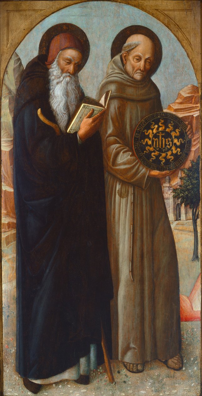 Św. Antoni opat i Św. Bernardino ze Sieny autorstwa Jacopo Bellini