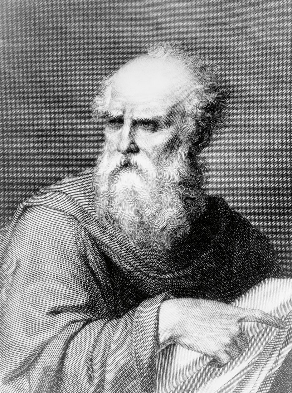 Portret Marka Witruwiusza Pollio zwanego Witruwiuszem (I wiek pne), rzymskiego architekta i pisarza, rycina Jacopo Bernardi na podstawie rysunku Vincenzo Raya autorstwa Jacopo Bernardi