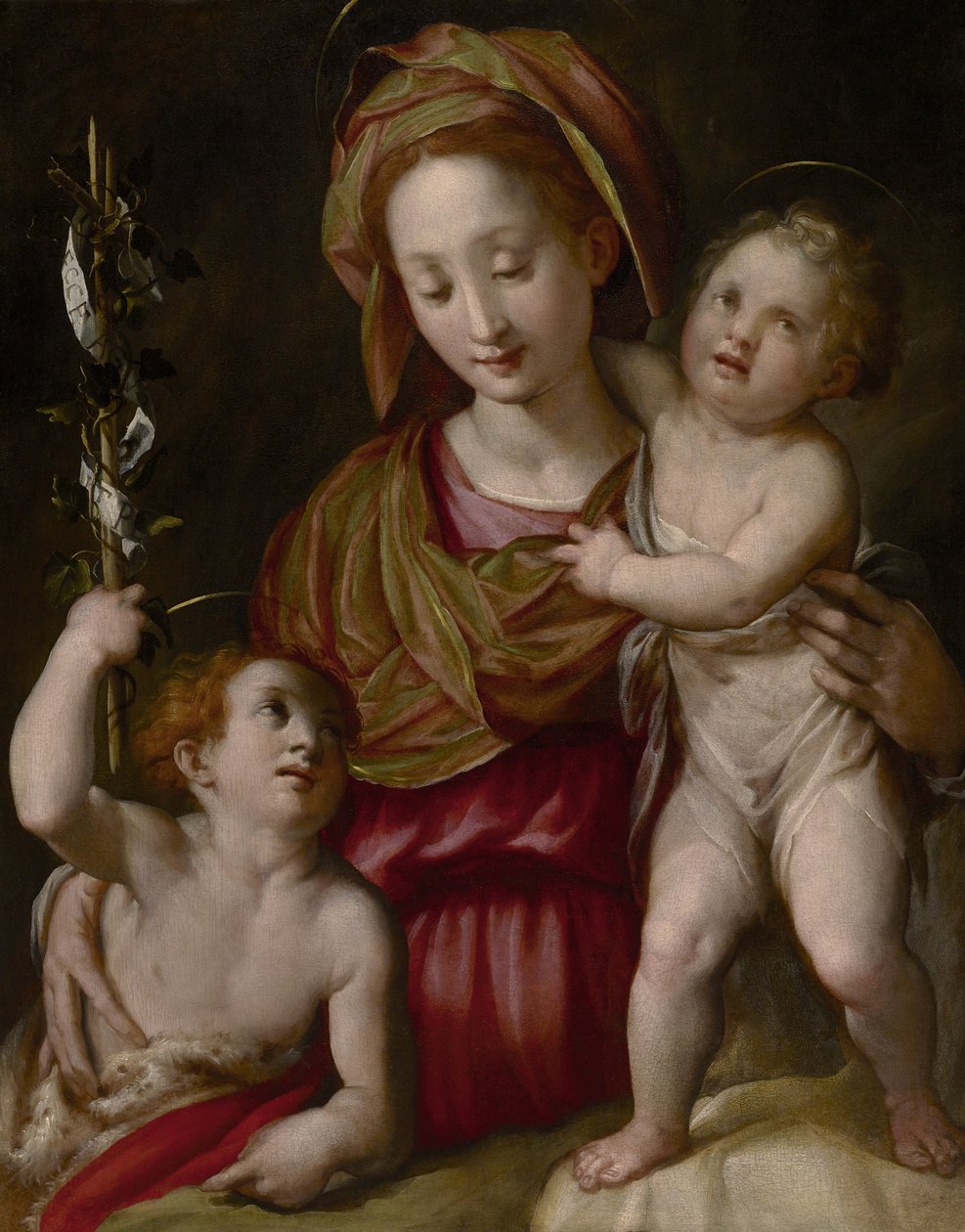 Madonna z Dzieciątkiem z młodym św. Janem Chrzcicielem, ok.1575 autorstwa Jacopo Chimenti Empoli